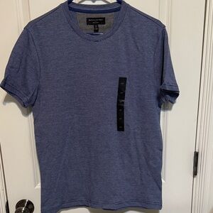 NWT Banana Republic Men's Heathered Blue striped Tee size small